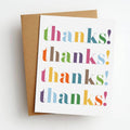 Rainbow Thanks Thank You Greeting Card