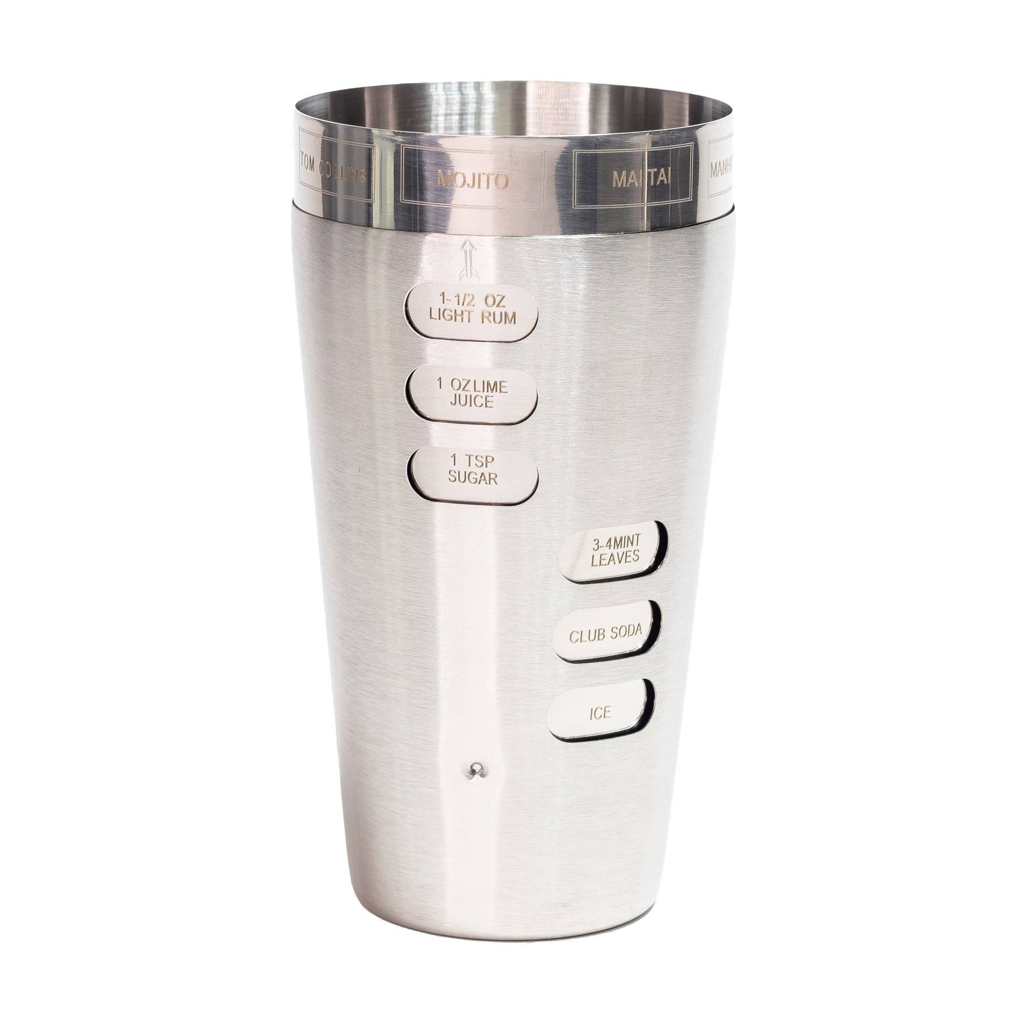 Double 07 Recipe Shaker | 24 oz Stainless Cocktail Shaker