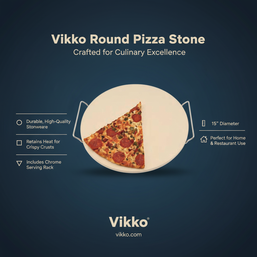 Round Pizza Stone With Rack, 15"