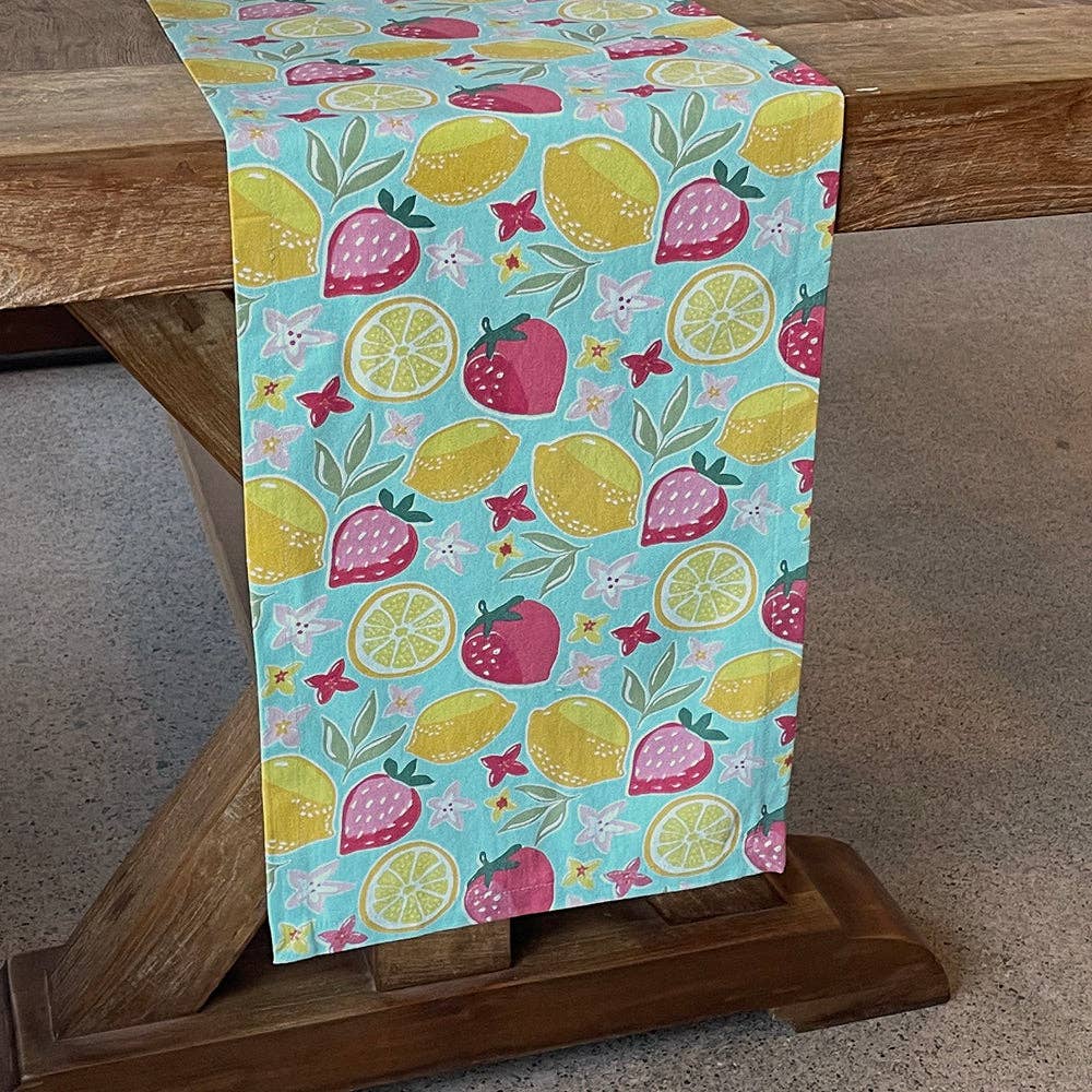 Strawberries  Lemon (pattern) Table Runner