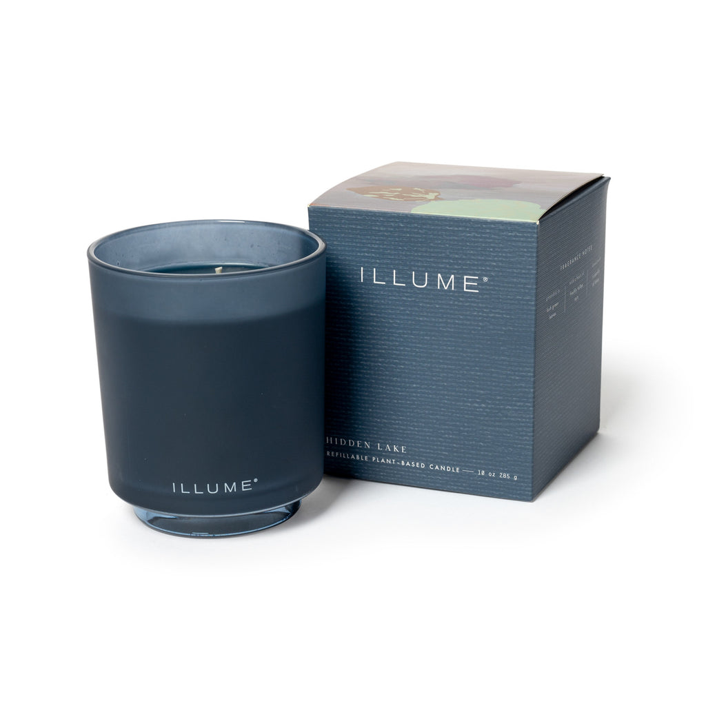 Hidden Lake Boxed Glass Illume Candle