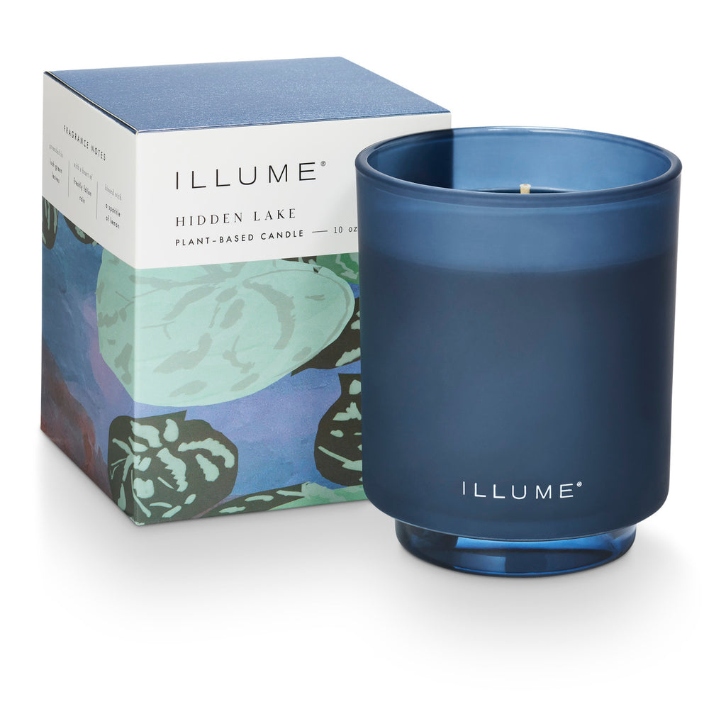 Hidden Lake Boxed Glass Illume Candle