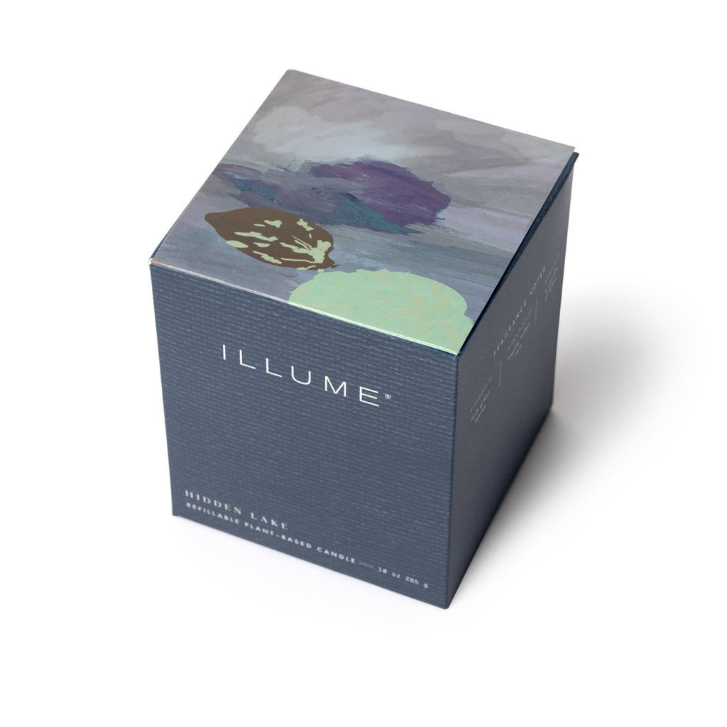 Hidden Lake Boxed Glass Illume Candle