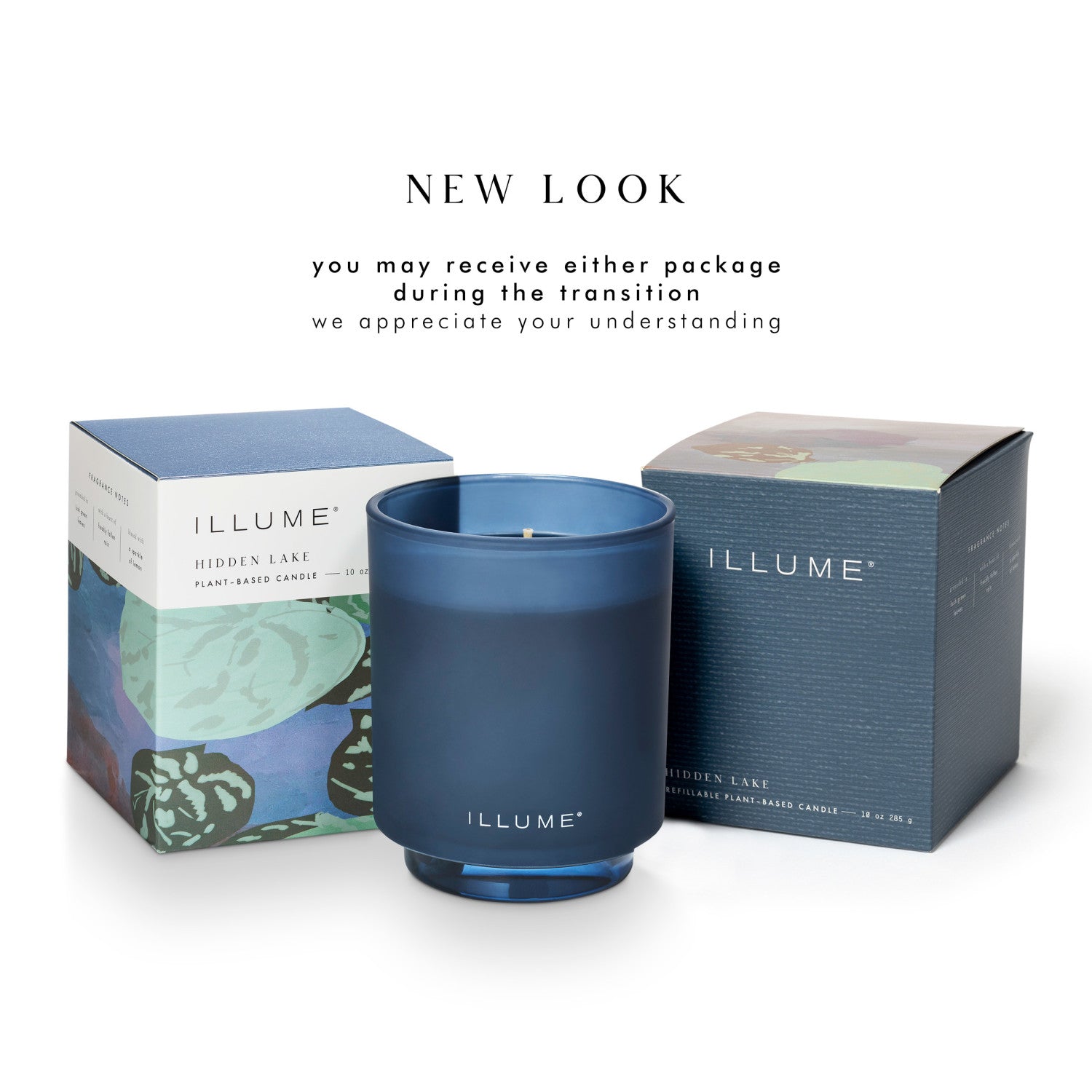 Hidden Lake Boxed Glass Illume Candle