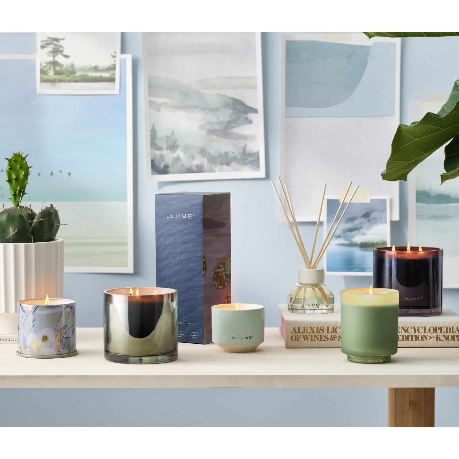 Hinoki Sage Boxed Glass Illume Candle