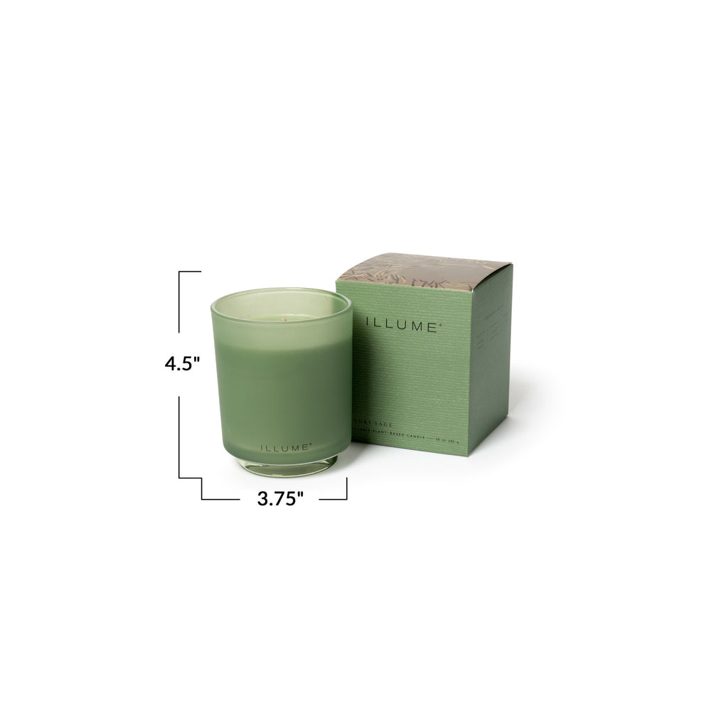 Hinoki Sage Boxed Glass Illume Candle