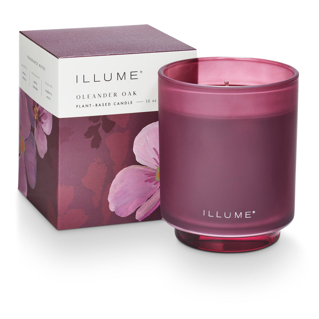 Oleander Oak Refillable Boxed Glass Illume Candle