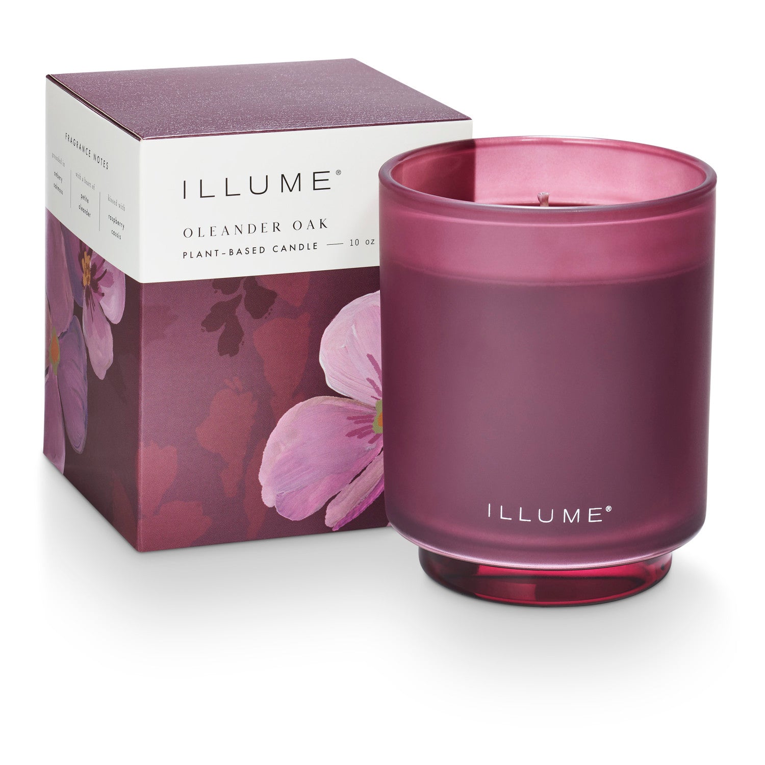 Oleander Oak Refillable Boxed Glass Illume Candle