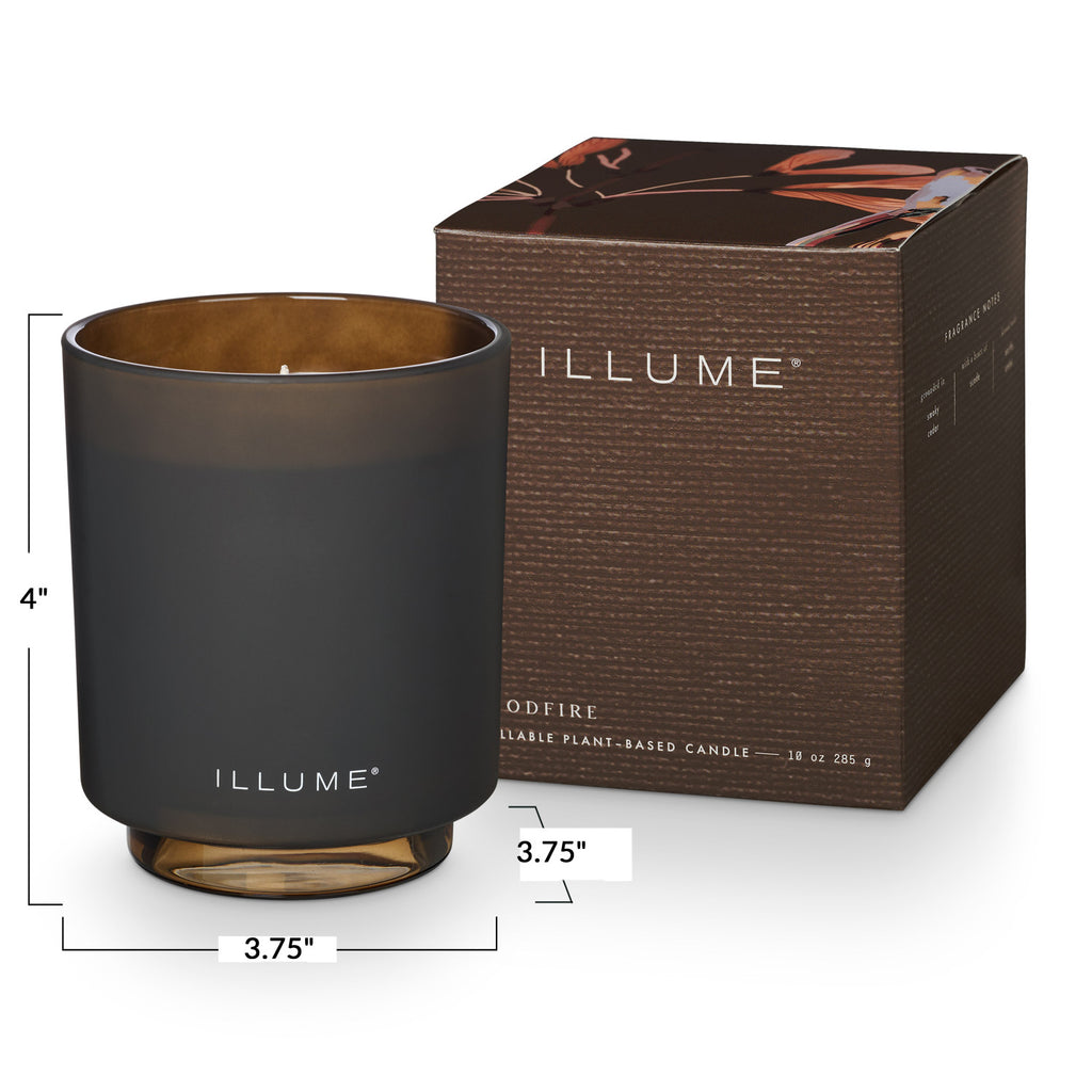 Woodfire Refillable Boxed Glass Candle