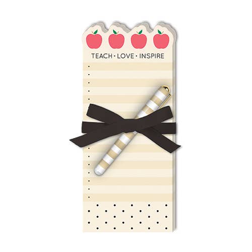 Apple Notepad with Pen - Teach Love Inspire -Lady Jayne -