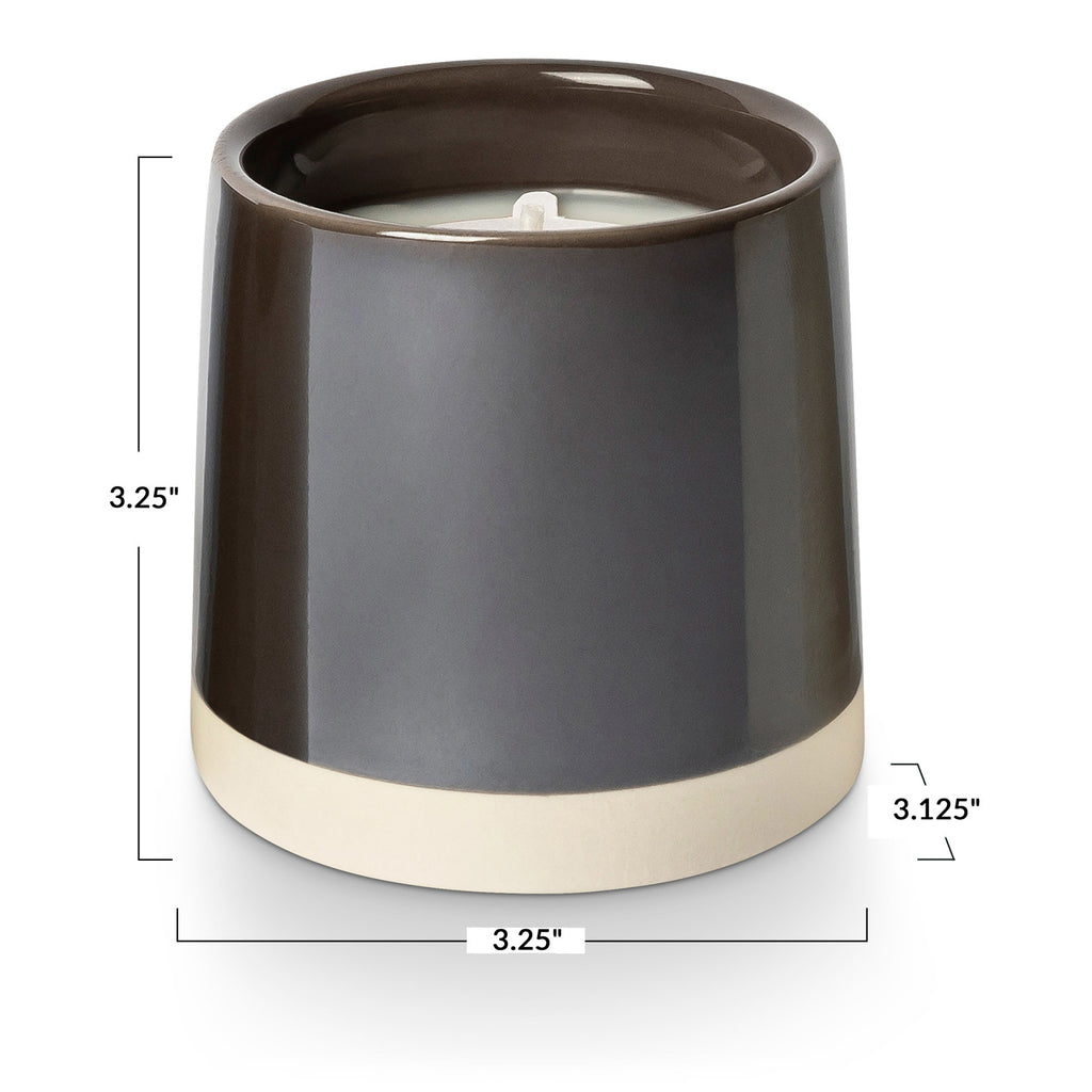 Woodfire Shine Ceramic Candle