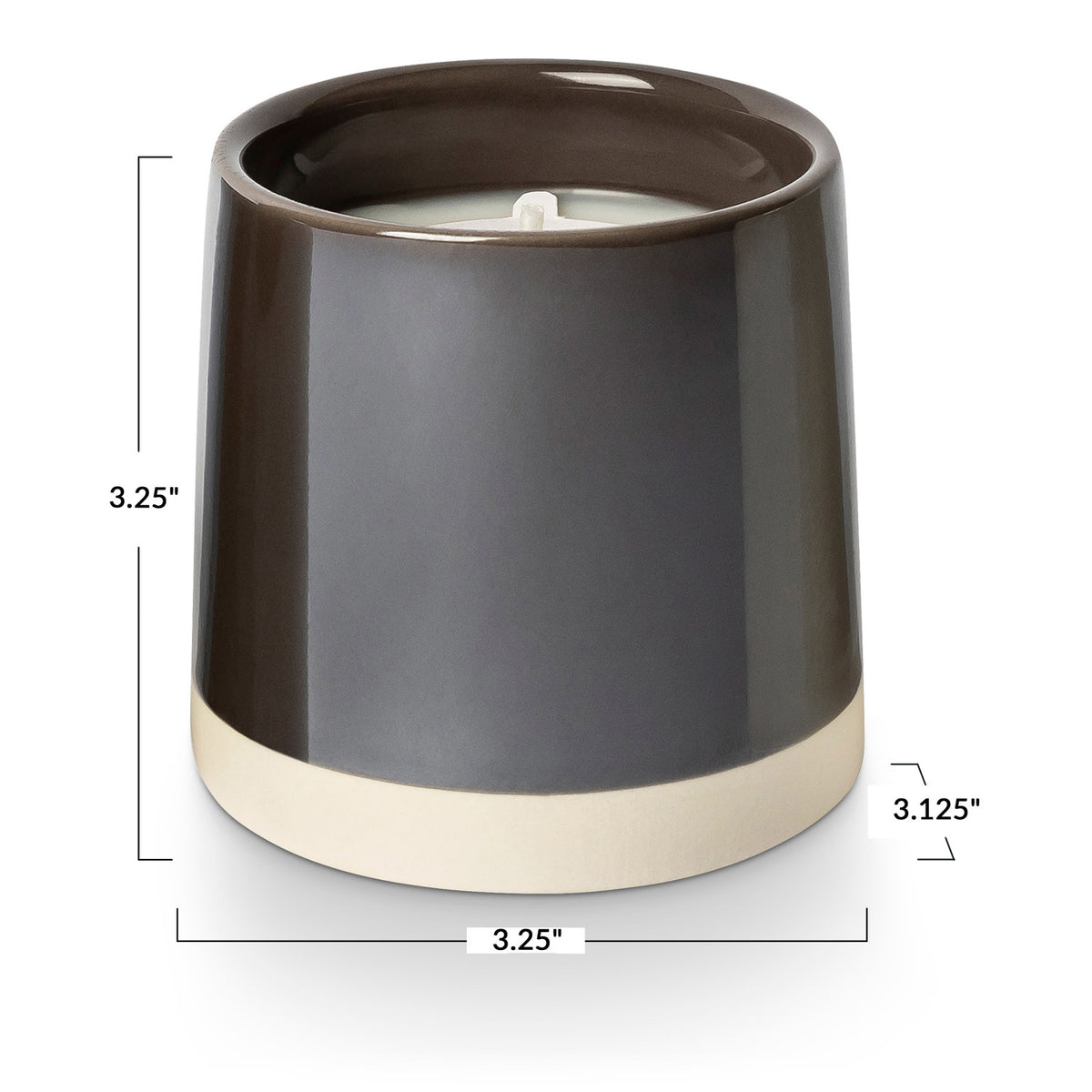 Woodfire Shine Ceramic Candle