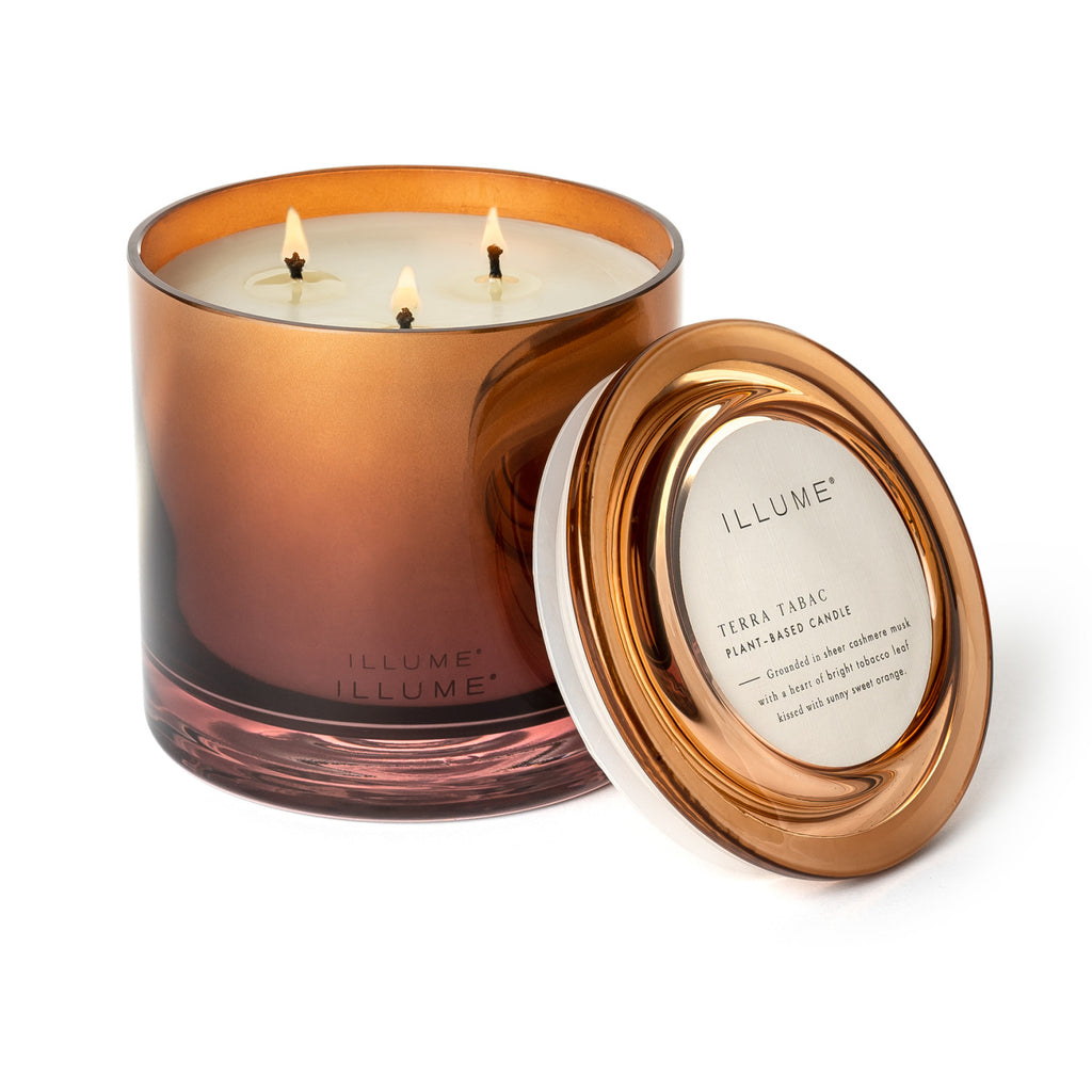 Terra Tabac Statement Glass Illume Candle