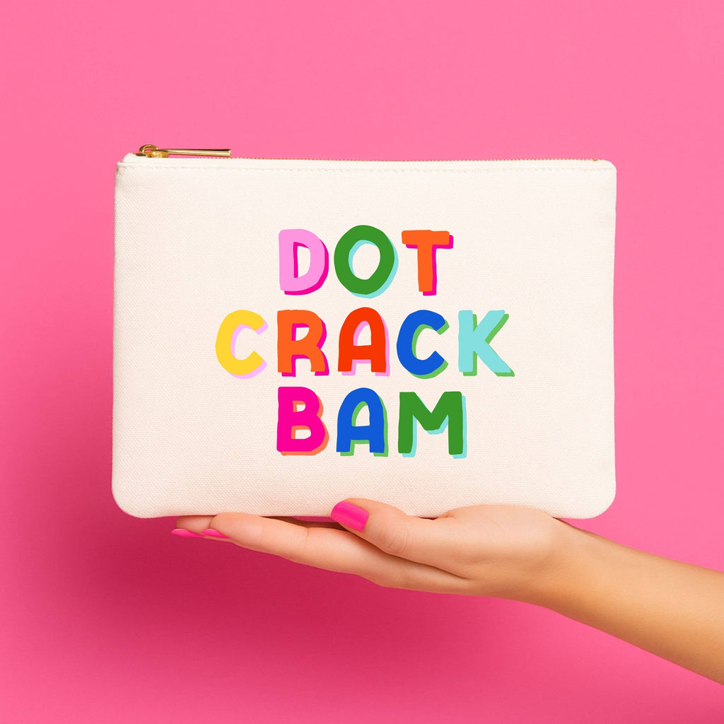 Dot Crack Bam mahjong canvas pouch