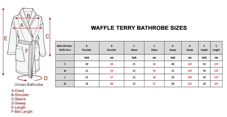 Waffle Terry Turkish Cotton Unisex Bathrobe