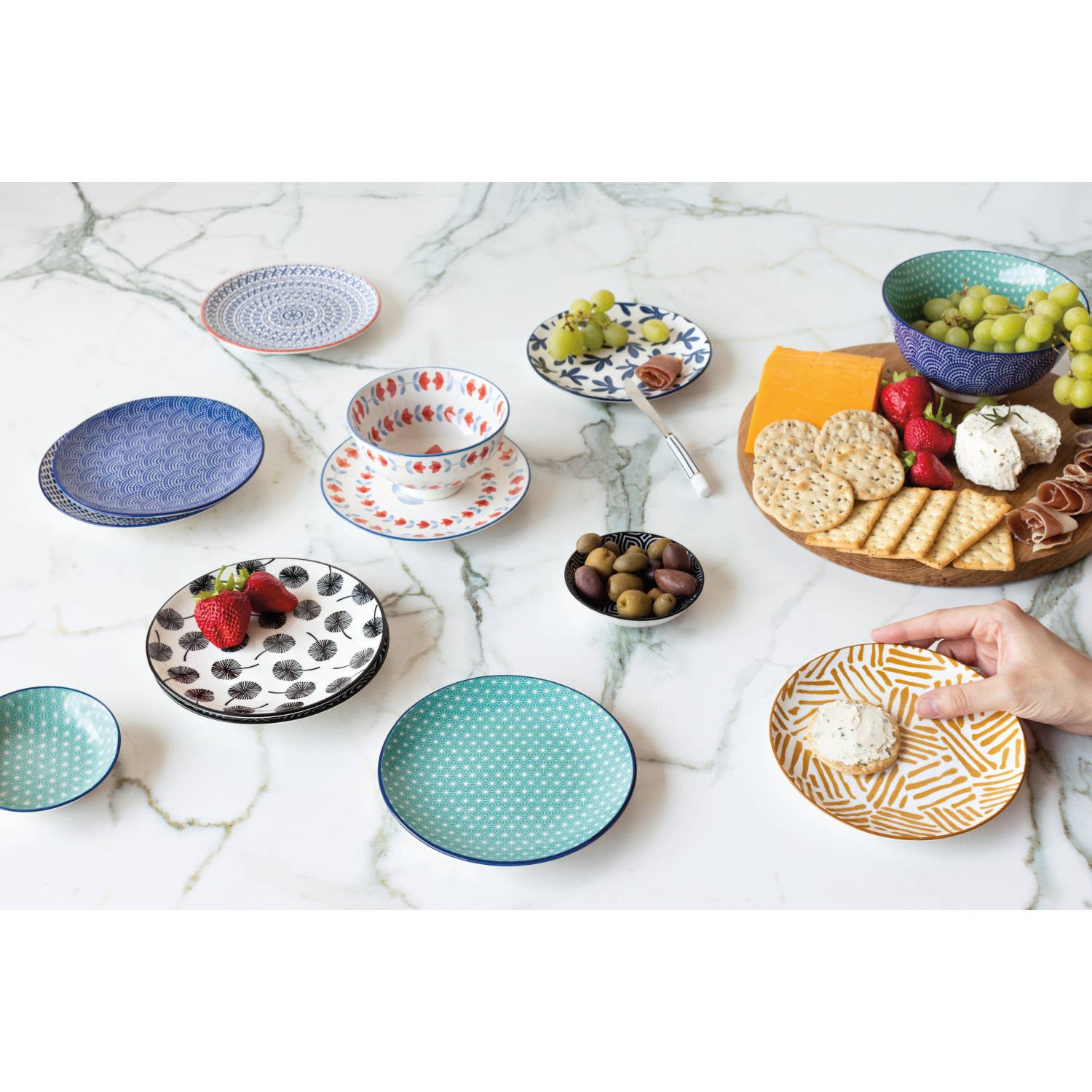 Yellow Lines 6" Appetizer Plate