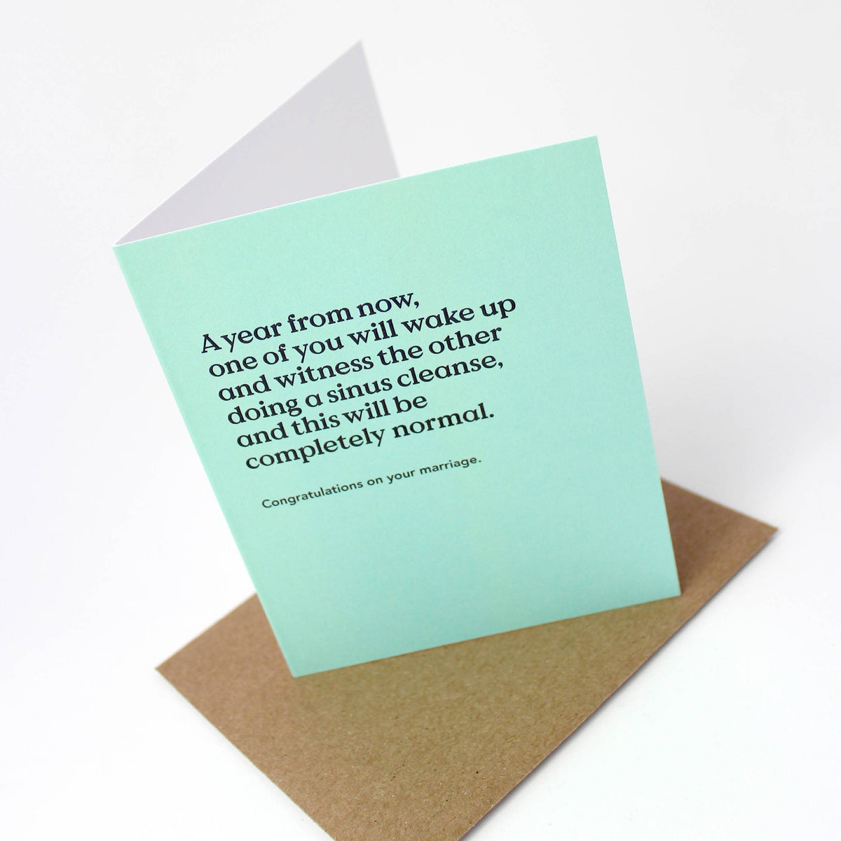 Sinus Cleanse Wedding Card