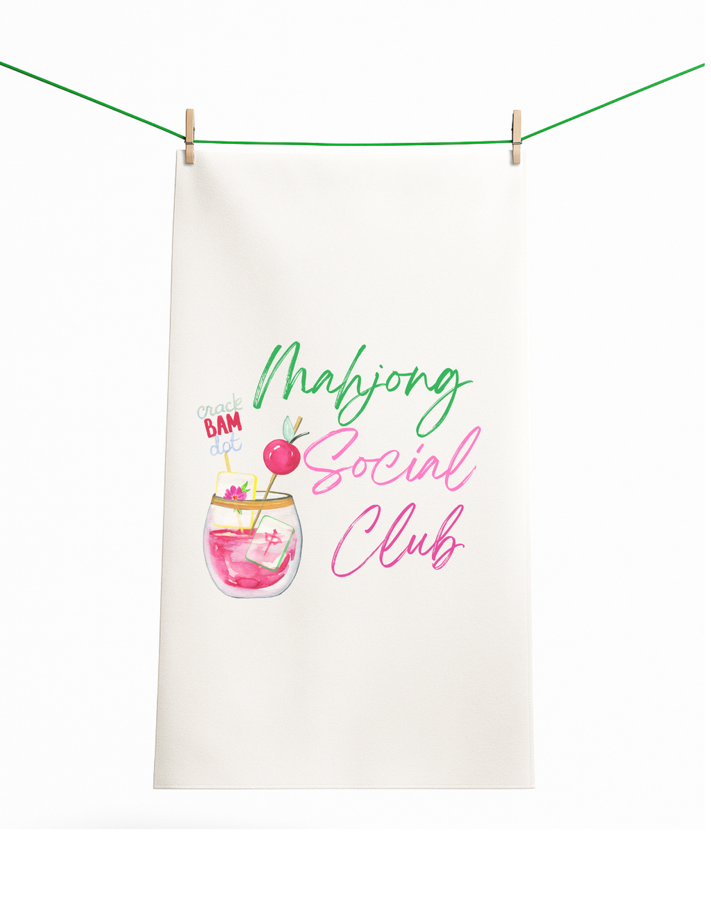 Mahjong Social Club towel