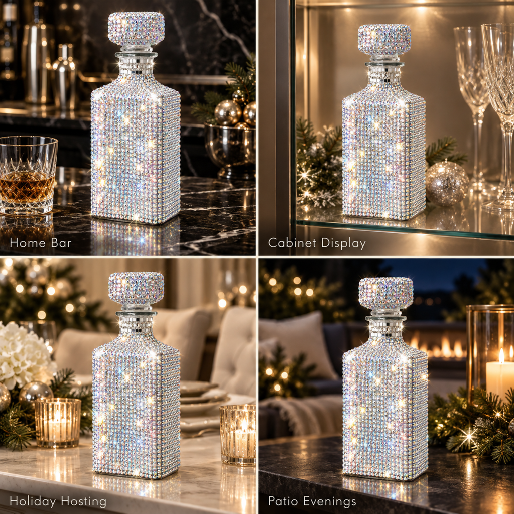 Unique Diamond Rhinestone Decanter