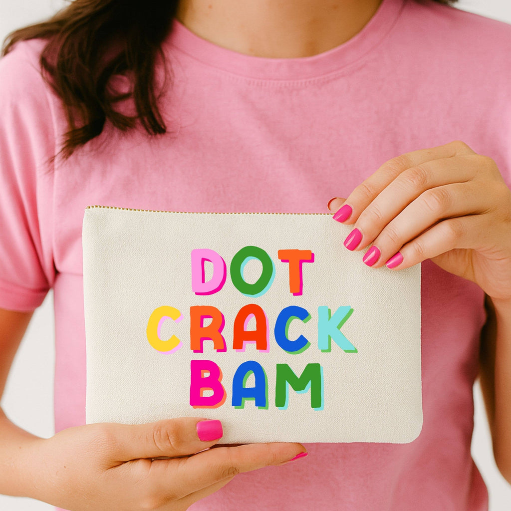Dot Crack Bam mahjong canvas pouch