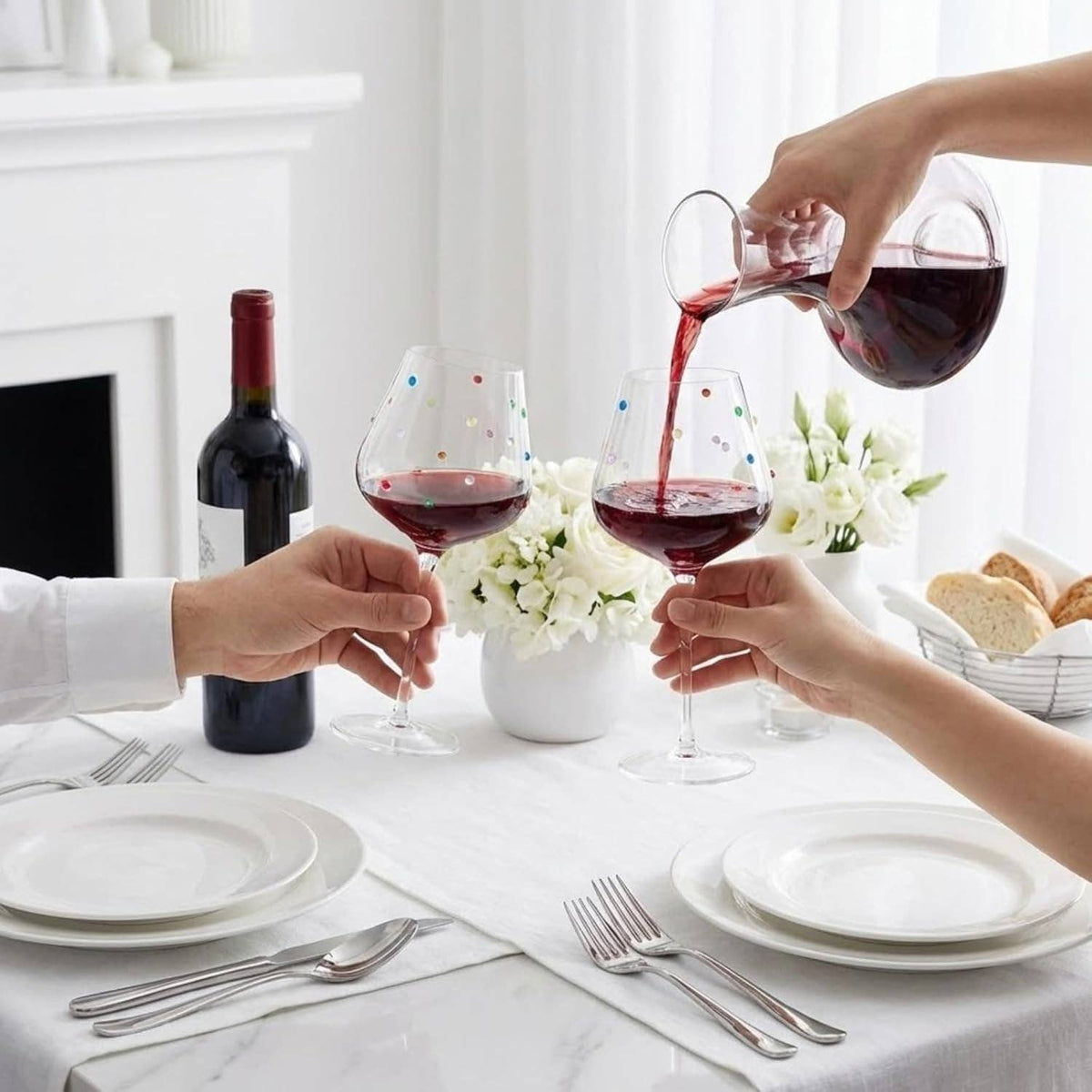 Confetti Stemmed Wine Glass