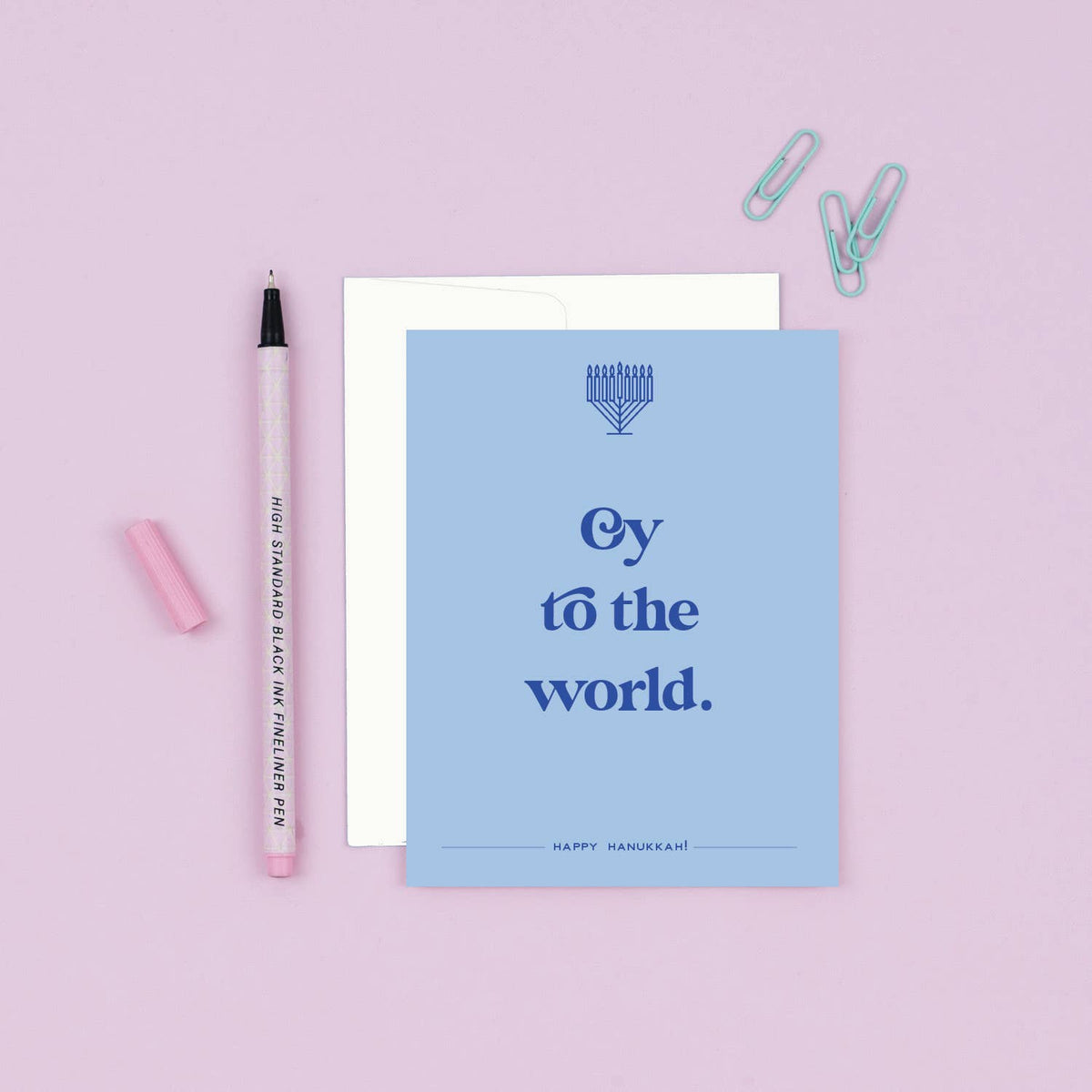 Oy to the World Hanukkah Holiday Card