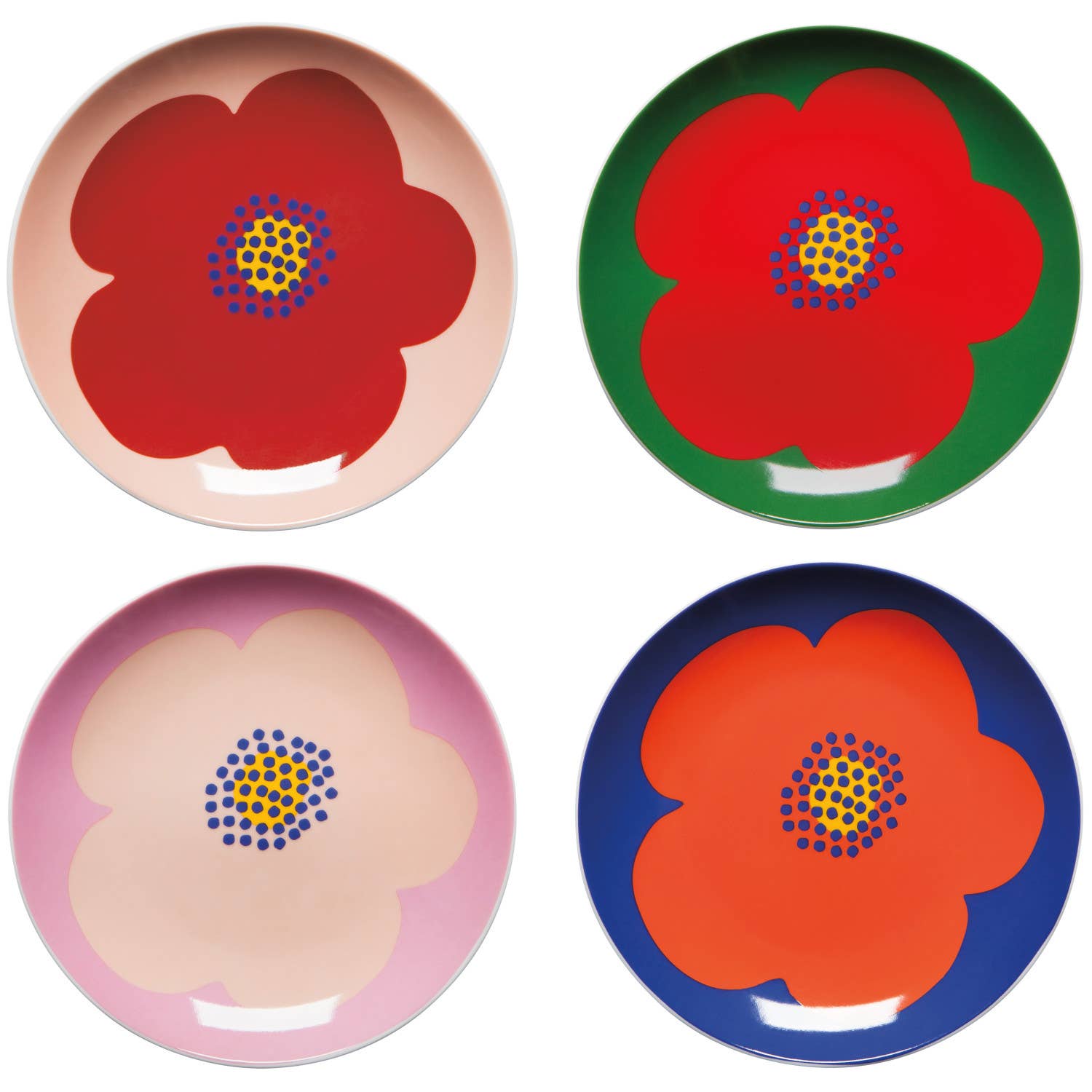 Poppy Appetizer Plates Assorted