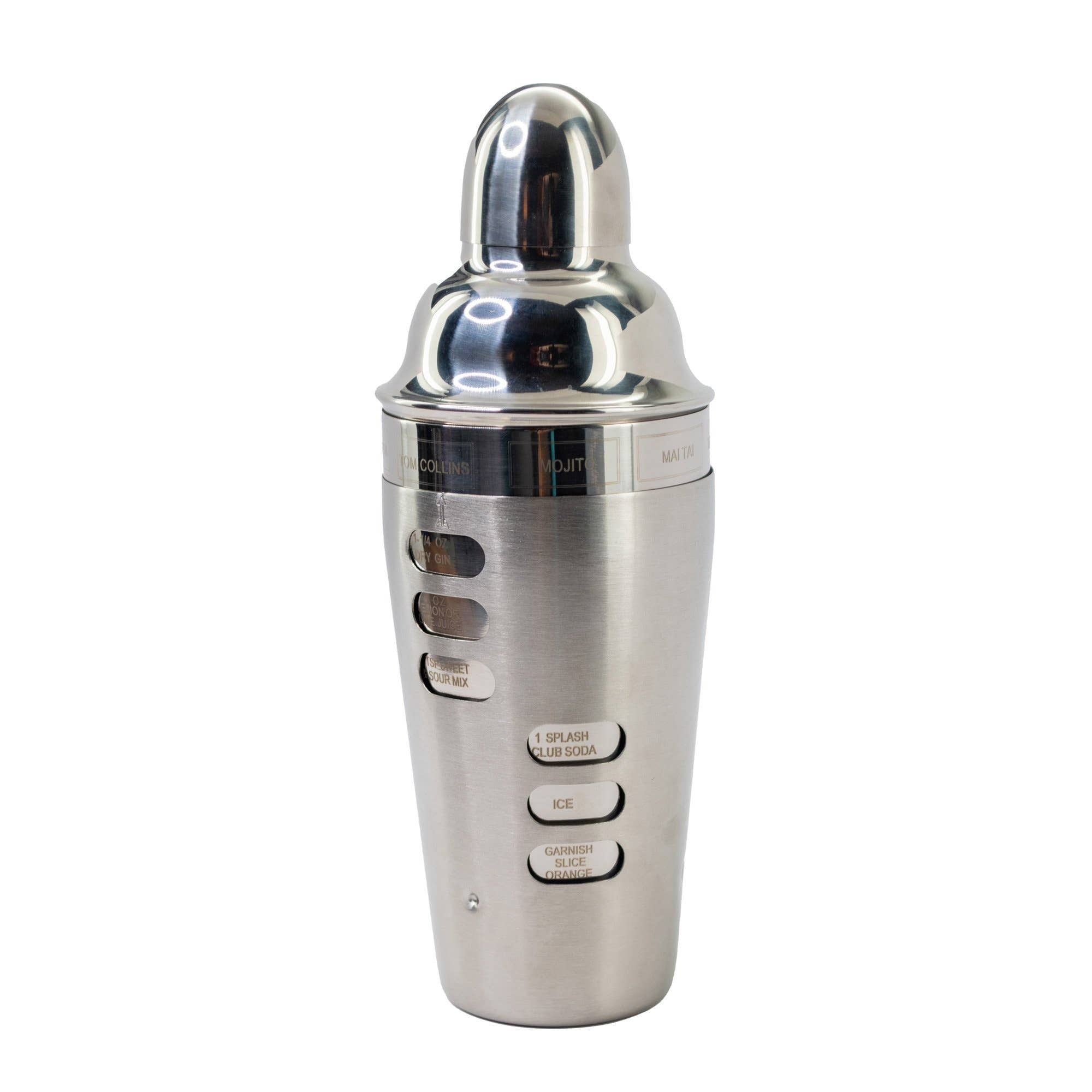 Double 07 Recipe Shaker | 24 oz Stainless Cocktail Shaker
