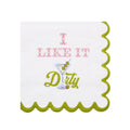 I Like it Dirty Martini and Olive Cocktail Napkin