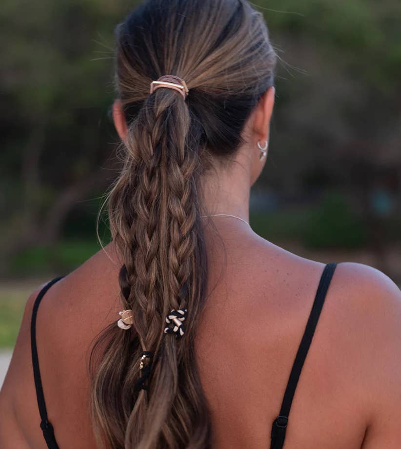 "Focus" Gold Arrow Charm Hair Tie Bracelets- K'lani hair tie bracelets