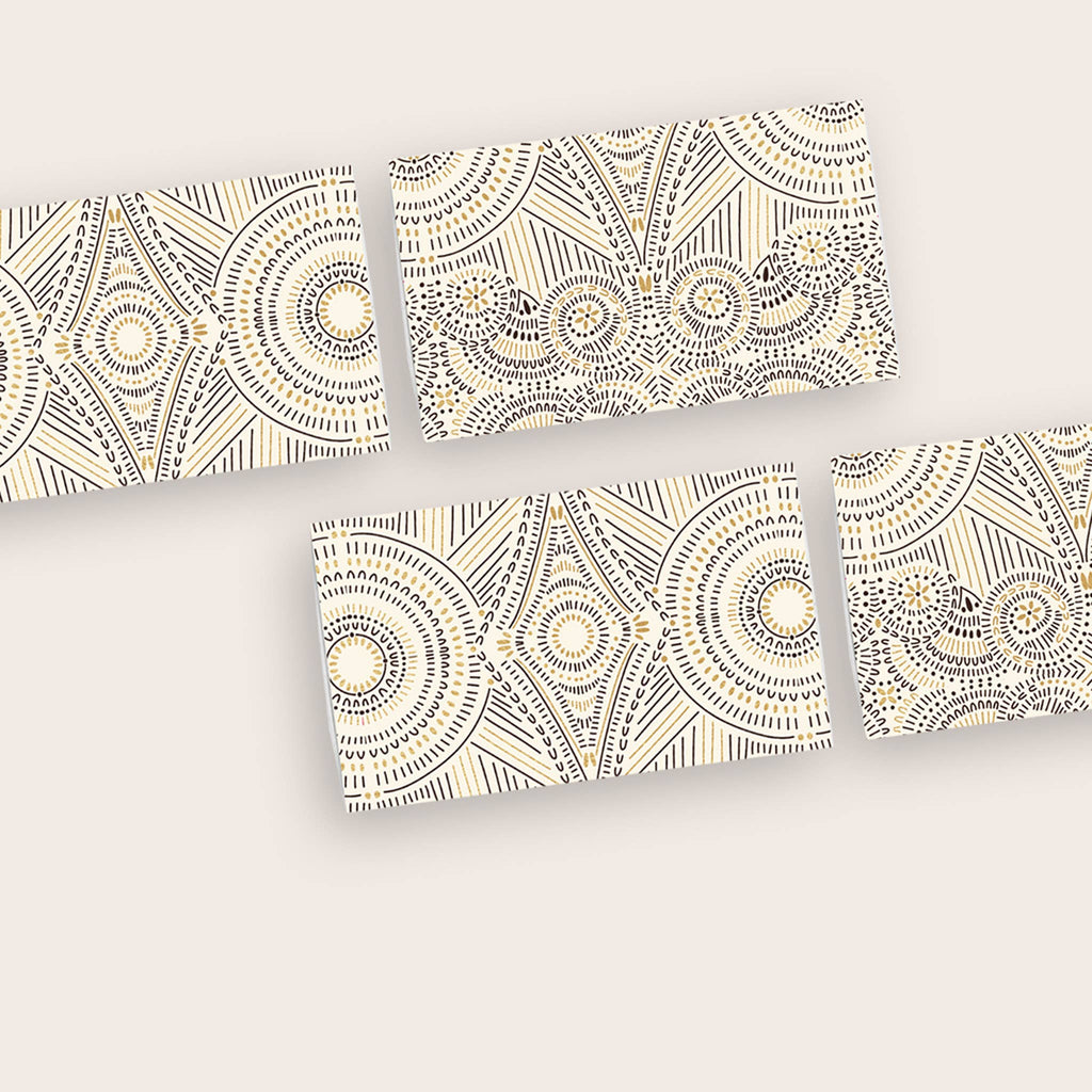 Intricate Gold Foil Large Matchbox