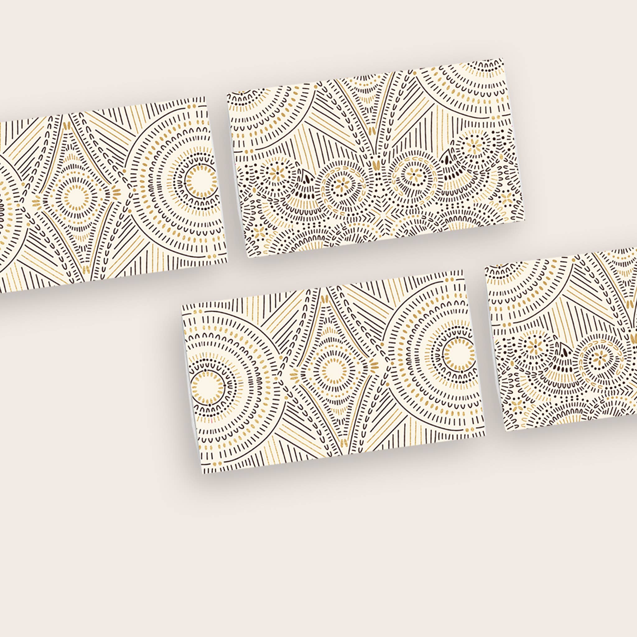 Intricate Gold Foil Large Matchbox