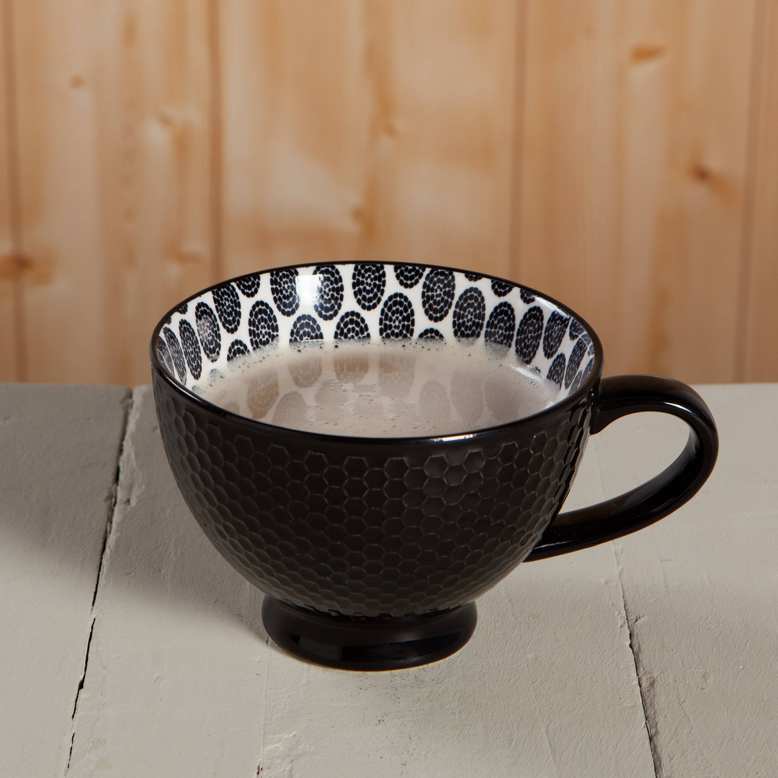 Black Latte Mug 14 oz