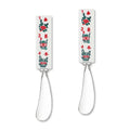 Flowers 2-Piece Mahjong Zinc Cheese Spreader