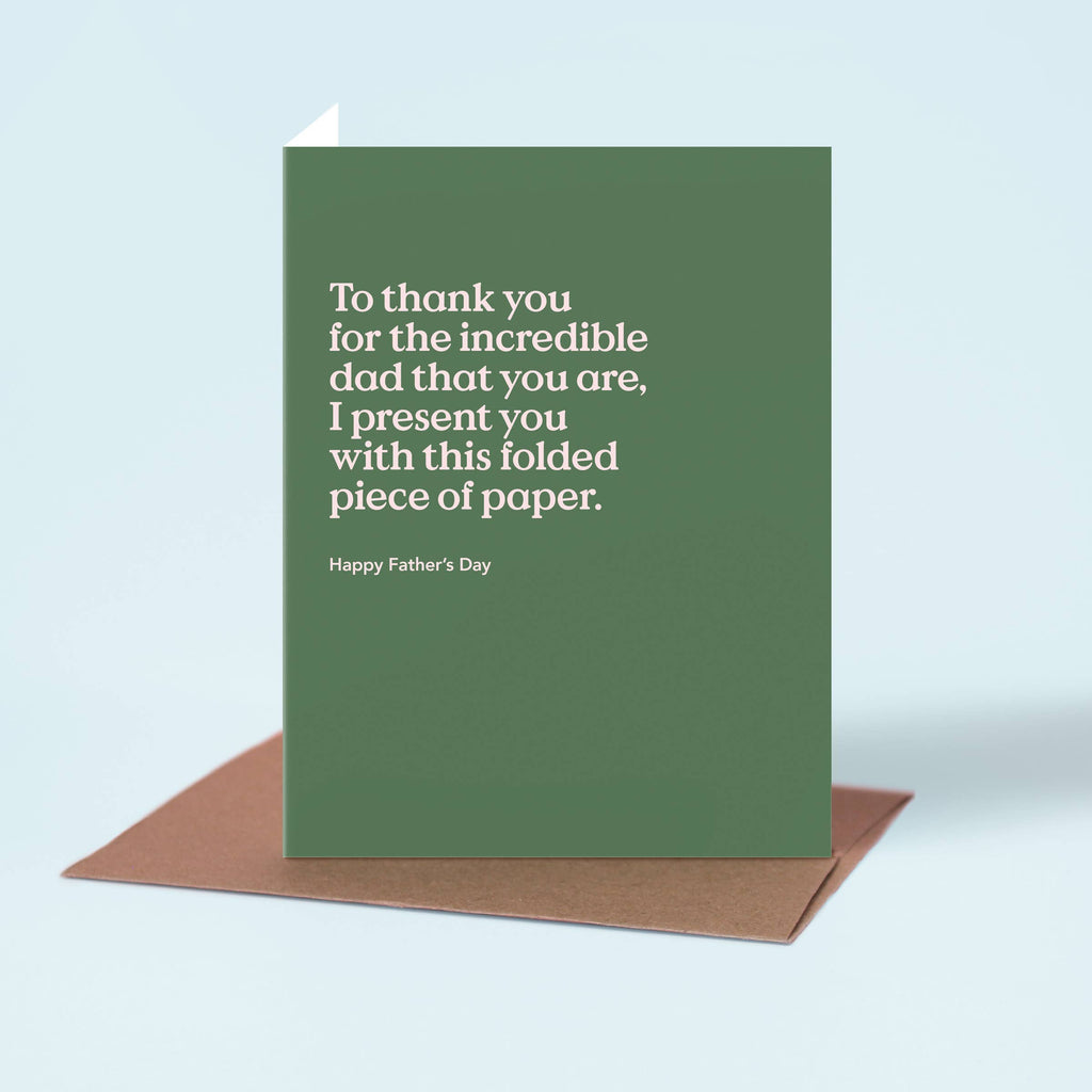 Incredible Dad Funny Father's Day Card