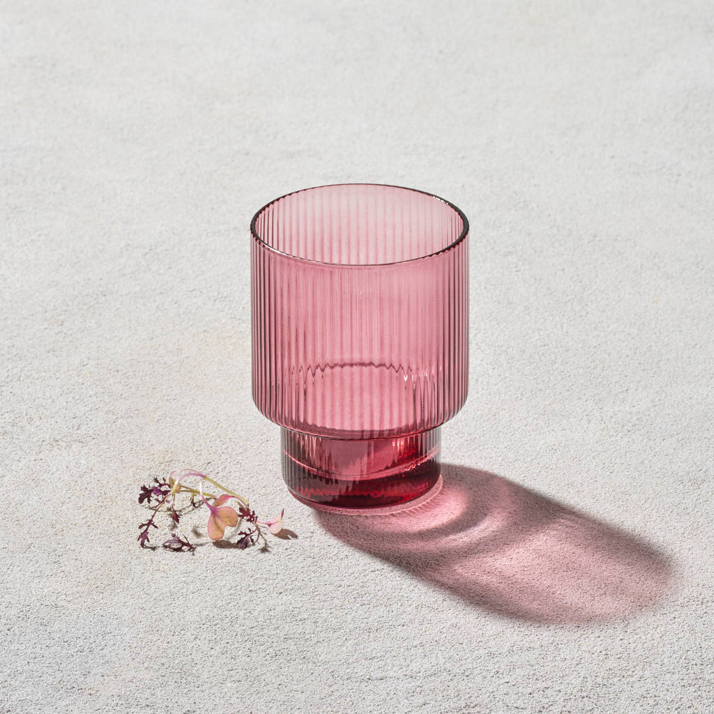 Malibu, Ribbed Glass, Plum, 17oz Wine glass