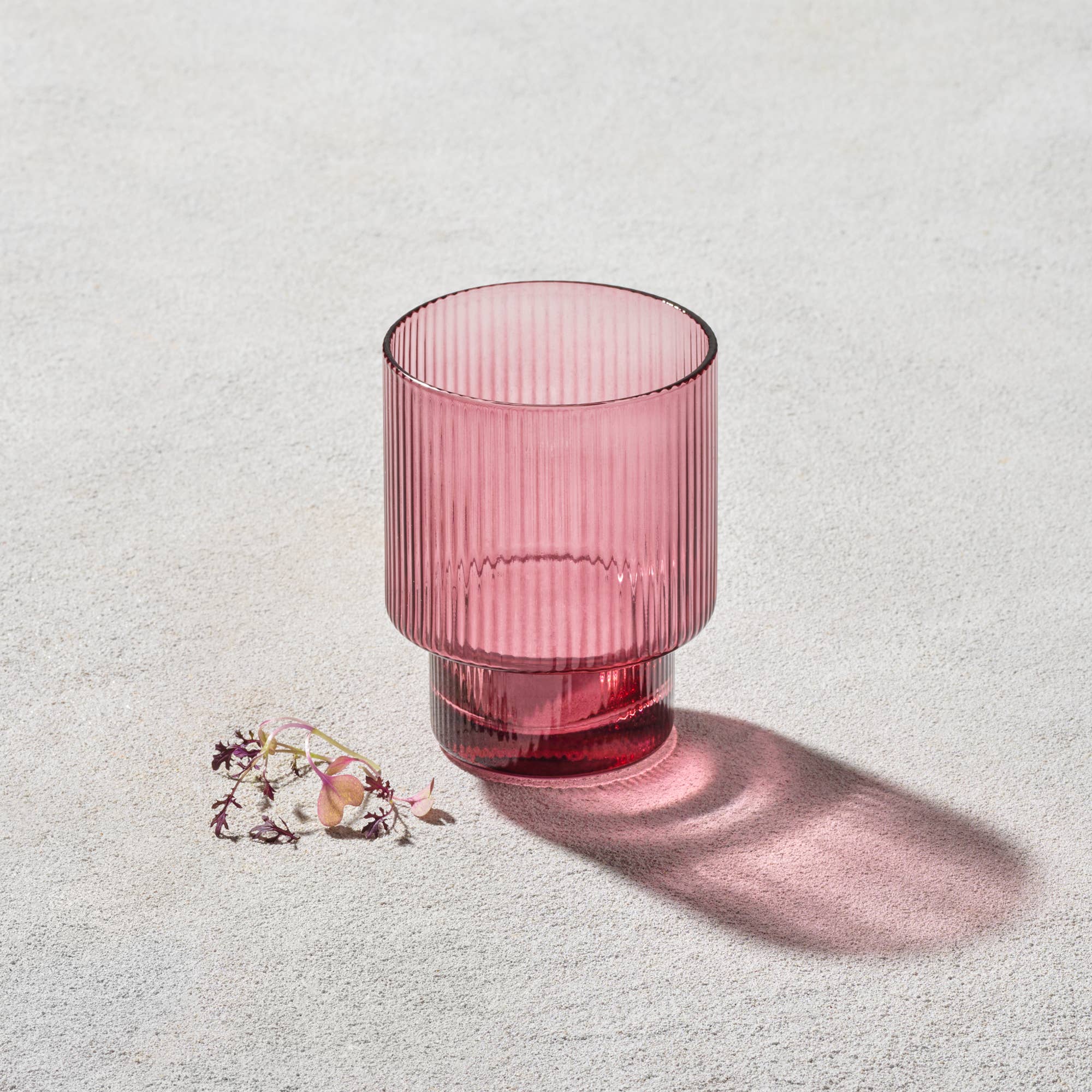 Malibu, Ribbed Glass, Plum, 17oz Wine glass