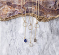 Moonstone Lariat Pendant Necklace