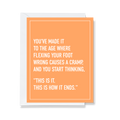 Foot Cramps Greeting Card