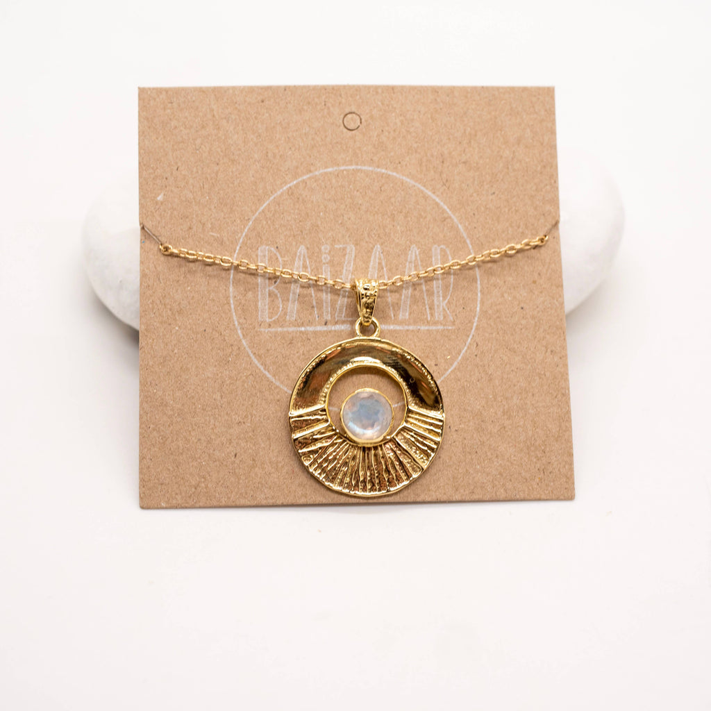 Moonstone Sunray Necklace