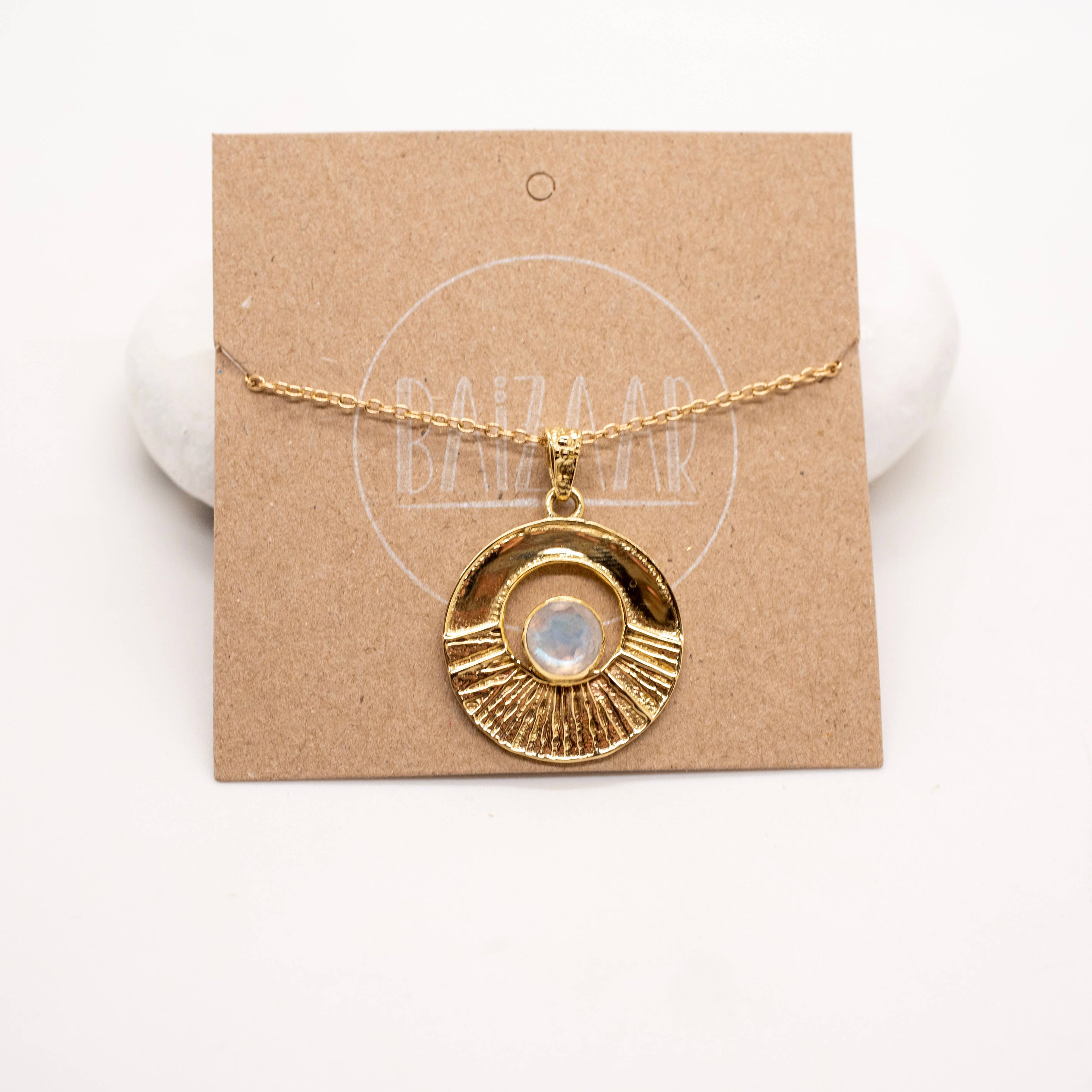 Moonstone Sunray Necklace
