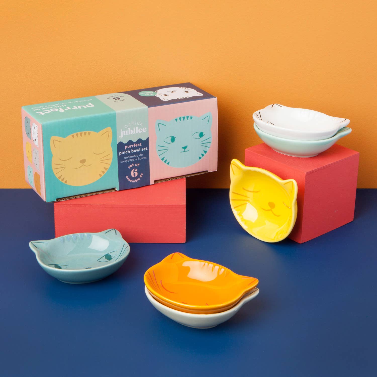 Purrfect Cat Shaped Pinch Bowls