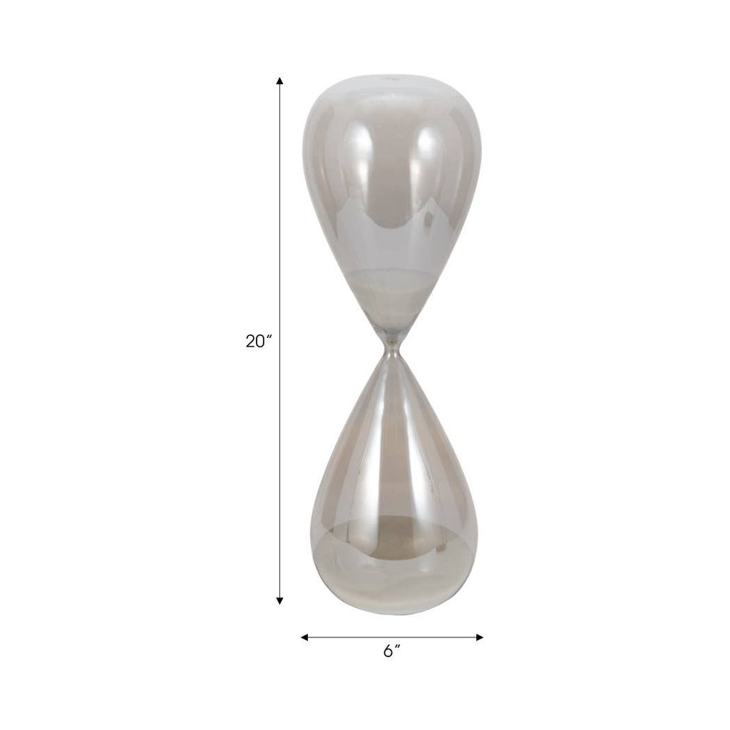 Large Teardrop Silhouette Hourglass - Grey, 20 in.