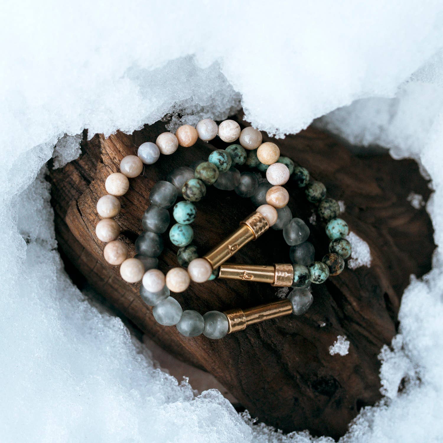 Polished Coral Jade Intention Bracelet - Wishbeads