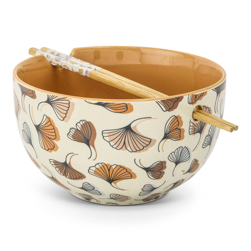 Ramen Bowls w/ Chopsticks-26oz - Ginkgo Neutral