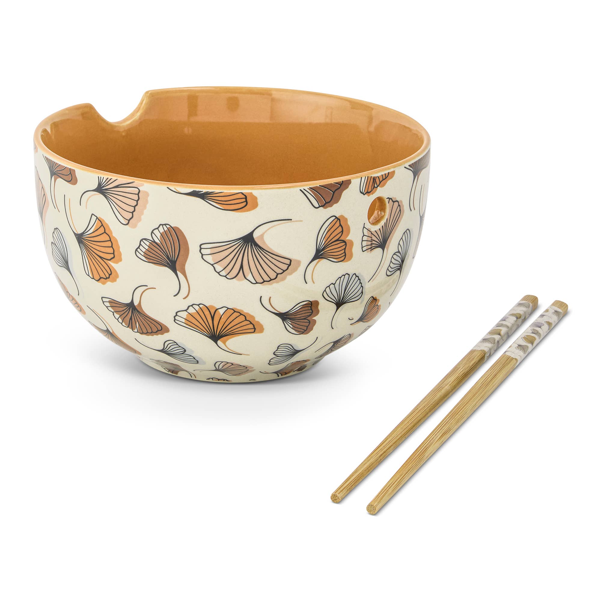 Ramen Bowls w/ Chopsticks-26oz - Ginkgo Neutral