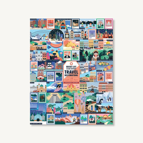 50 Awe-Inspiring Travel Destinations Bucket List 1000 pc Puzzle