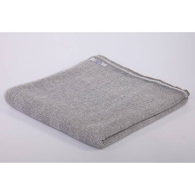 Herringbone Design Cashmere Blanket