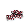 Set of 2 Rectangle Mosaic Boxes-Red
