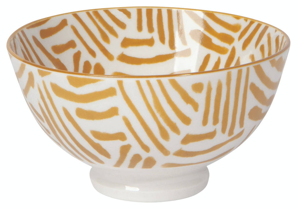 4" Yellow Lines Bowl
